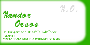 nandor orsos business card